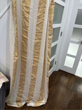 Set of 4 100% silk  Cream and Gold Panels - Timeless Window Drapery